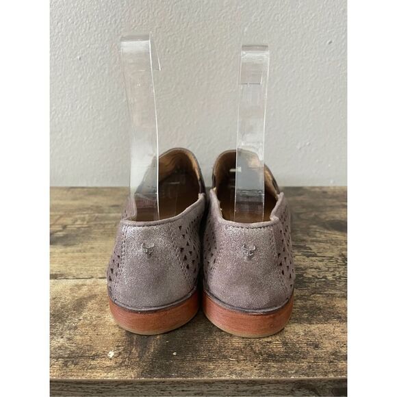 Trask Ali Perforated Metallic Suede Italian SlipOn Loafers Women’s Size 6 - Picture 8 of 11